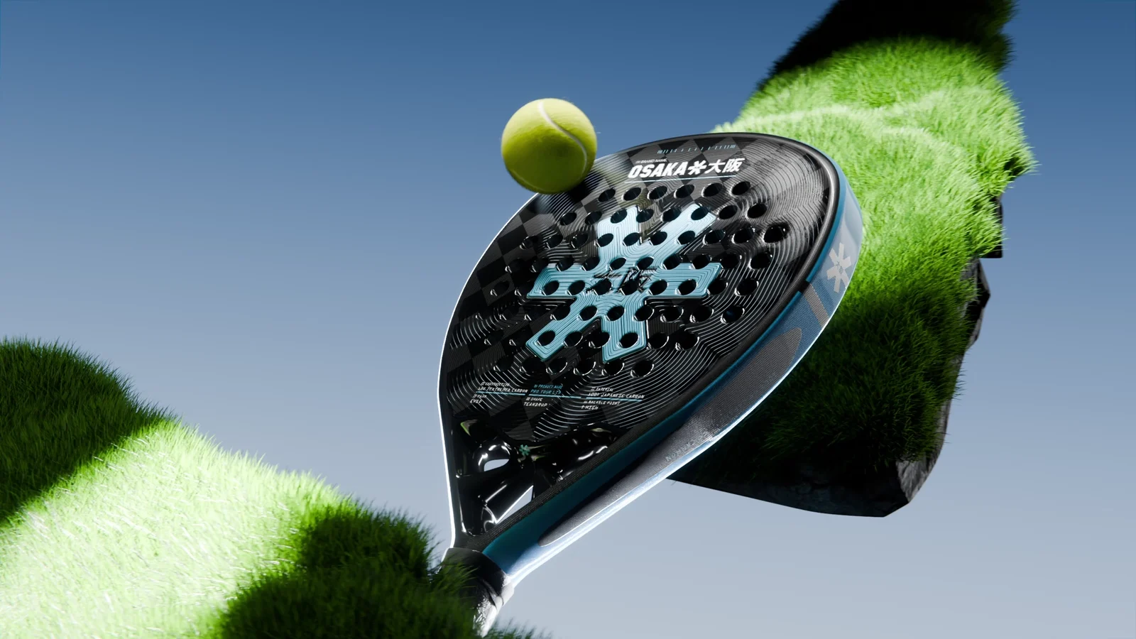 Osaka padel racket CGI render